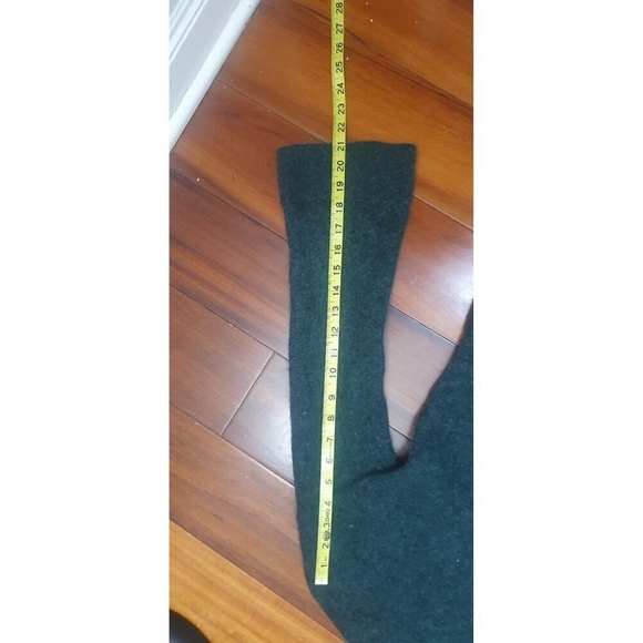 & Other Stories Sweater Mohair /Wool,Dark green Mock Neck, flared sleeve at hem - Picture 10 of 11